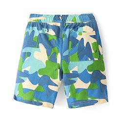 Pine Kids Above Knee Length Shorts With Camouflage Print - Blue