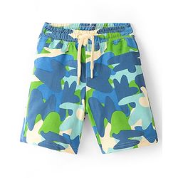 Pine Kids Above Knee Length Shorts With Camouflage Print - Blue