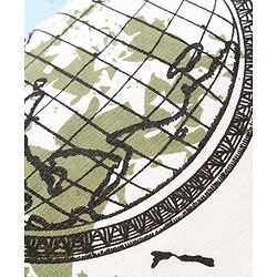 Pine Kids Above Knee Length Shorts With Map Print - White