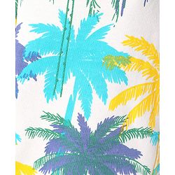 Pine Kids Above Knee Length Shorts With Tree Print - Off White