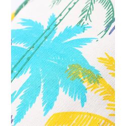 Pine Kids Above Knee Length Shorts With Tree Print - Off White