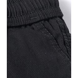 Pine Kids Cotton Woven Full Length Solid Colour Trouser With Cargo Pockets - Navy Blue
