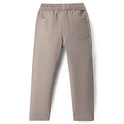 Pine Kids Cotton Woven Full Length Solid Colour Trouser - Beige