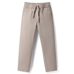 Pine Kids Cotton Woven Full Length Solid Colour Trouser - Beige