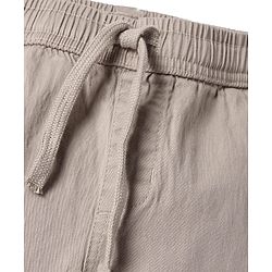 Pine Kids Cotton Woven Full Length Solid Colour Trouser - Beige
