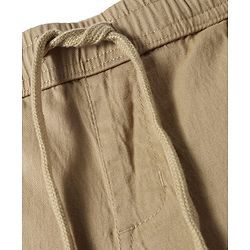 Pine Kids Cotton Woven Full Length Solid Colour Trouser - Beige