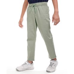 Pine Kids Cotton Woven Full Length Solid Colour Trouser - Tan