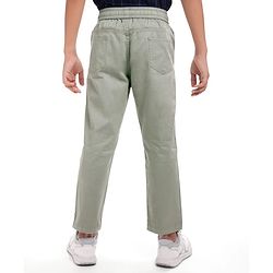 Pine Kids Cotton Woven Full Length Solid Colour Trouser - Tan