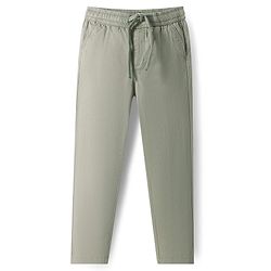Pine Kids Cotton Woven Full Length Solid Colour Trouser - Tan