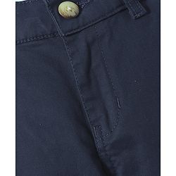 Pine Kids Cotton Woven Full Length Solid Trousers - White