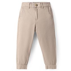 Pine Kids Cotton Woven Full Length Solid Trousers - Navy Blue