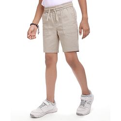 Pine Kids Woven Above Knee Length Solid Color Shorts - Navy Blue