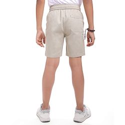 Pine Kids Woven Above Knee Length Solid Color Shorts - Navy Blue