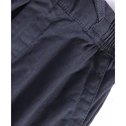 Pine Kids Cotton Knit Above Knee Length Solid Colour Shorts - Olive Green