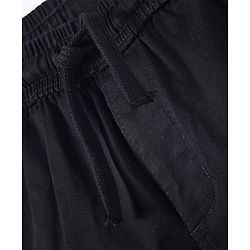 Pine Kids Cotton Woven Above Knee Length Solid Color Shorts - Black