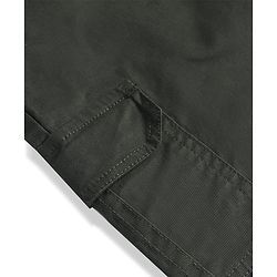 Pine Kids Cotton Elastane Woven Above Knee Length Solid Color Shorts - Olive Green