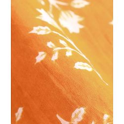 Pine Kids Cotton Woven Full Sleeves Floral Printed Kurta - Orange
