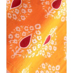 Pine Kids Cotton Woven Full Sleeves Kurta with Floral Print - Mustard Yellow