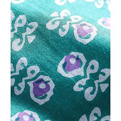 Pine Kids Cotton Woven Full Sleeves Floral Print Kurta Pyjama Set - Teal Blue