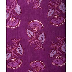 Pine Kids Cotton Woven Full Sleeves Kurta Pajama Set With Floral Printed Jacket- Purple