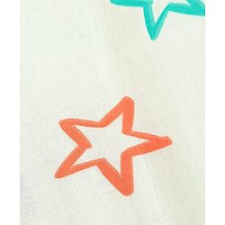Pine Kids Single Jersey Knit Full Sleeves Front Open Night Suit Star Print - Sea Green