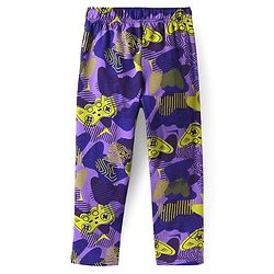 Pine Kids Single Jersey Knit Half Sleeves Night Suit with Text Print - Violet
