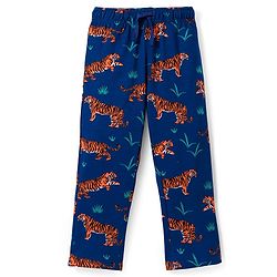 Pine Kids Single Jersey Knit Half Sleeves Night Suit with Tiger Print - Orange & Blue