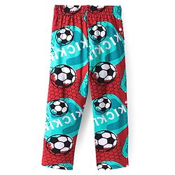 Pine Kids Single Jersey Knit Half Sleeves Night Suit with Football Print - Mint Green