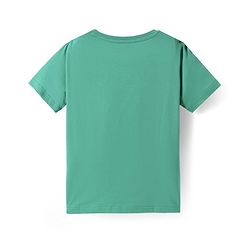 Pine Kids Single Jersey Knit Half Sleeves Night Suit with Animal & Camoflage - Dark Green