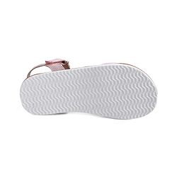 Pine Kids Velcro Closure Sandals with Bow Applique - Rose Gold