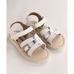 Pine Kids Velcro Closure Sandals - White