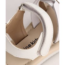 Pine Kids Velcro Closure Sandals - White