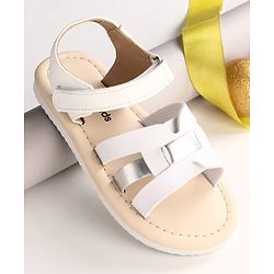 Pine Kids Velcro Closure Sandals - White