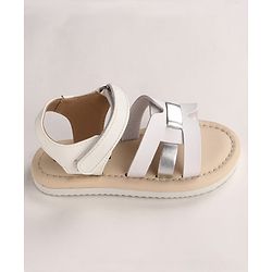 Pine Kids Velcro Closure Sandals - White