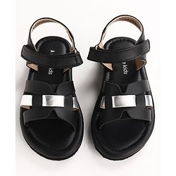 Pine Kids Velcro Closure Sandals - Black