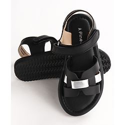 Pine Kids Velcro Closure Sandals - Black