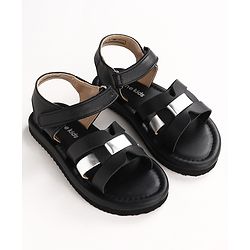 Pine Kids Velcro Closure Sandals - Black