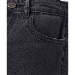 Pine Kids Woven Full Length Solid Washed Denim Jeans - Navy Blue