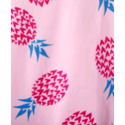 Pine Kids Single Jersey Knit Half Sleeves Shorts Night Suit with Tropical Print - Pink