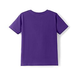 Pine Kids Cotton Knit Half Sleeves T-Shirt with Logo Print - Violet