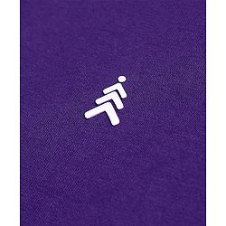 Pine Kids Cotton Knit Half Sleeves T-Shirt with Logo Print - Violet