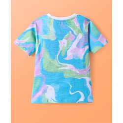 Pine Kids Cotton Knit Half Sleeves T-Shirt with Text Print - White
