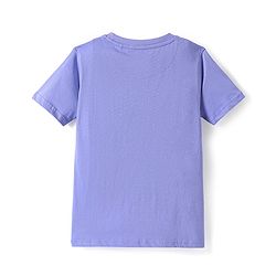Pine Kids Cotton Knit Half Sleeves T-Shirt with Text Print - Lavender