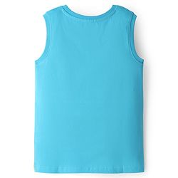 Pine Kids Cotton Knit Cut & Sew Sleeveless Tank T-Shirt with Pocket - Light Blue & Yellow