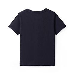 Pine Kids Cotton Knit Half Sleeves T-Shirt With Tiger & Courage Text Print - Black
