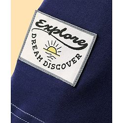 Pine Kids Cotton Knit Half Sleeves Cut & Sew T-Shirt - Navy Blue White & Lavender
