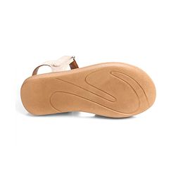 Pine Kids Sandal with Velcro Closure & Glitter Print - Beige