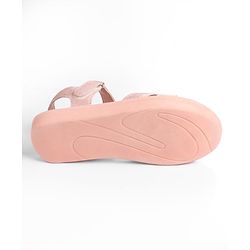 Pine Kids Sandal with Velcro Closure & Glitter Print - Pink