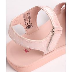 Pine Kids Sandal with Velcro Closure & Glitter Print - Pink