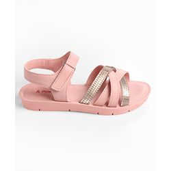 Pine Kids Sandals with Strap Design & Velcro Closure - Pink